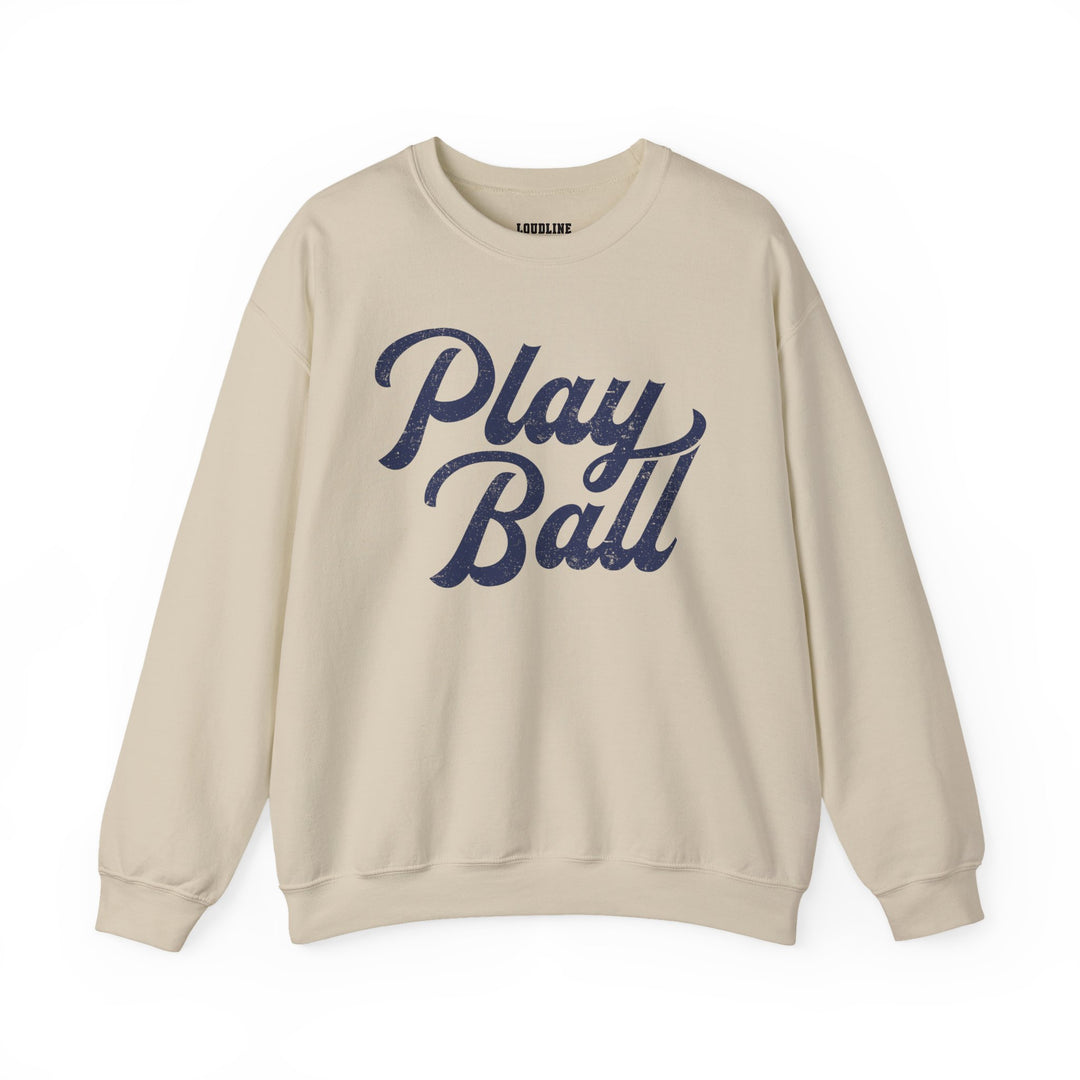 Play Ball Baseball Unisex Adult Crewneck Sweatshirt