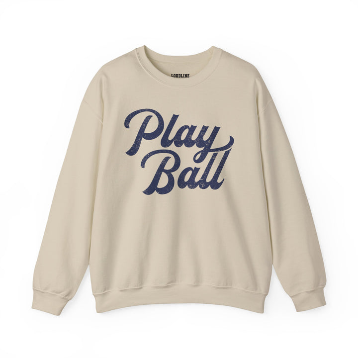 Play Ball Baseball Unisex Adult Crewneck Sweatshirt
