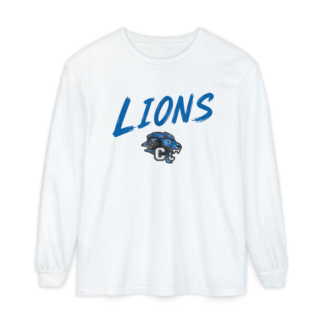 Canton Lions Football &amp; Cheer Unisex Adult Premium Long Sleeve - Lions Design