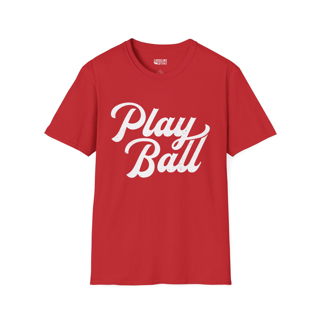 Play Ball Unisex Adult Baseball T-Shirt