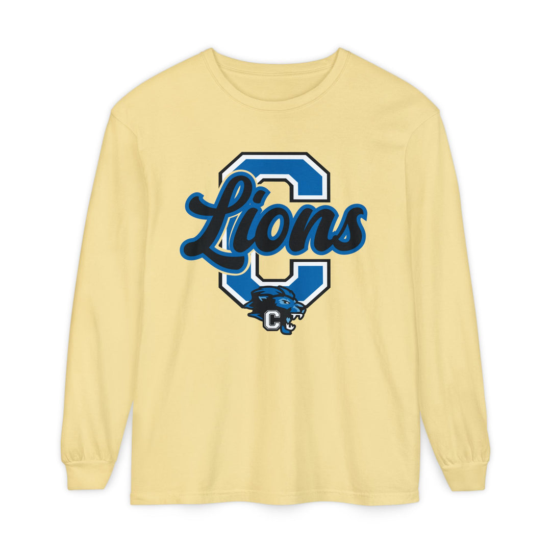 Canton Lions Football &amp; Cheer Unisex Adult Premium Long Sleeve - Big C Design