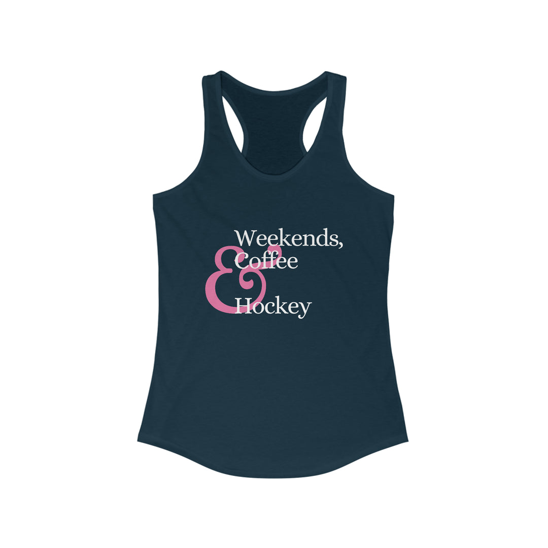 Weekends Coffee &amp; Hockey Pink Design Women&