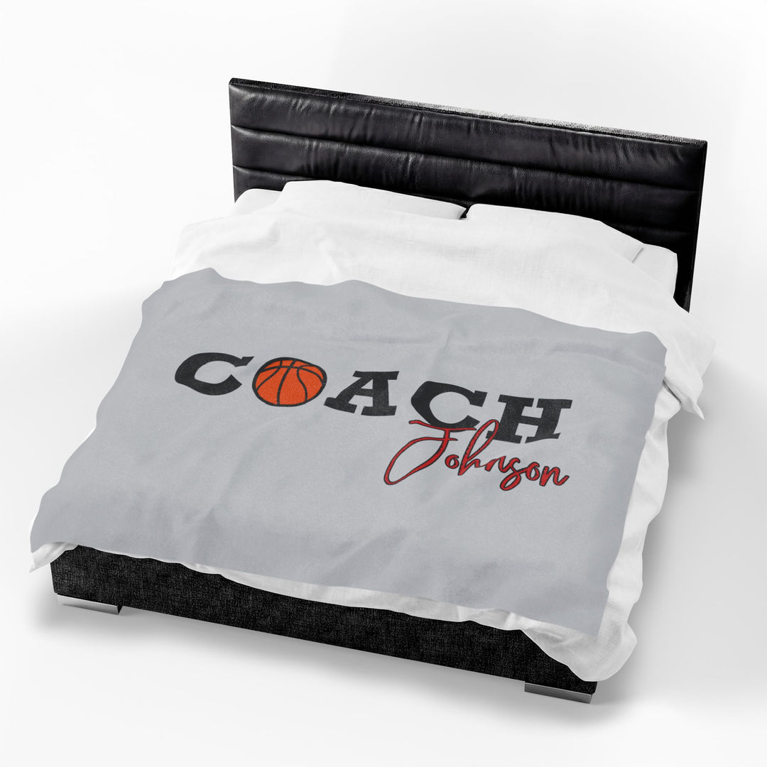 Coach Name Velveteen Plush Blanket