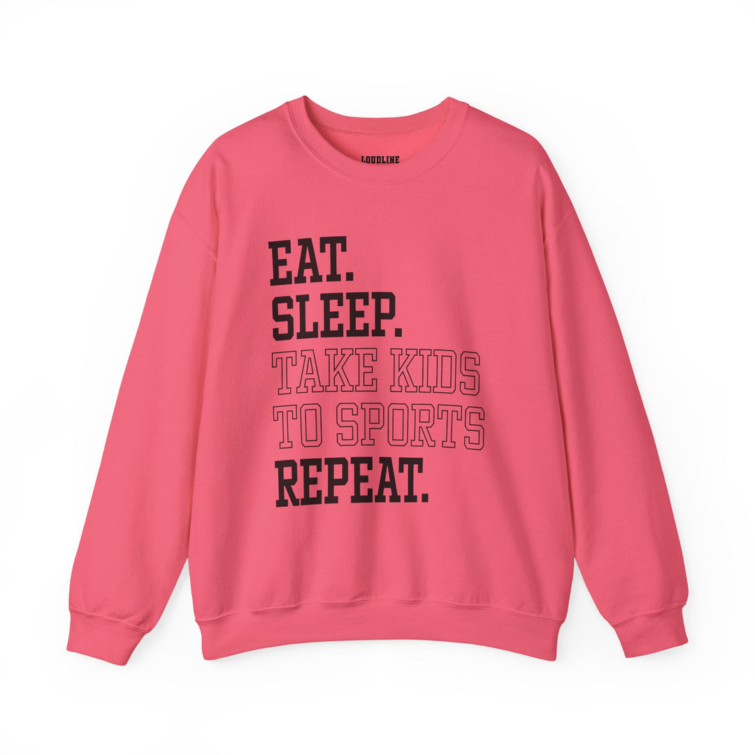 Eat Sleep Take Kids To Sports Repeat Unisex Adult Crewneck Sweatshirt