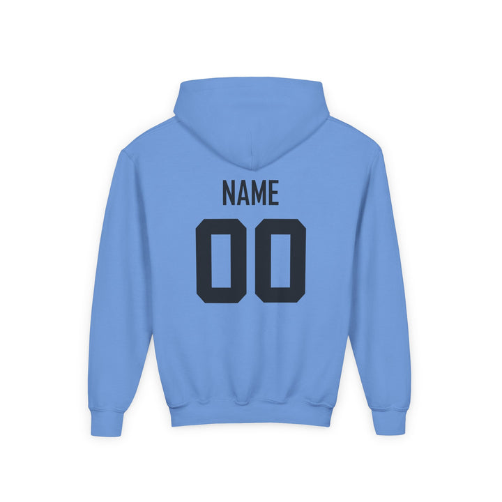 T-Black Dugout Unisex Youth Hooded Sweatshirt - Front Design Only w/Optional Customization