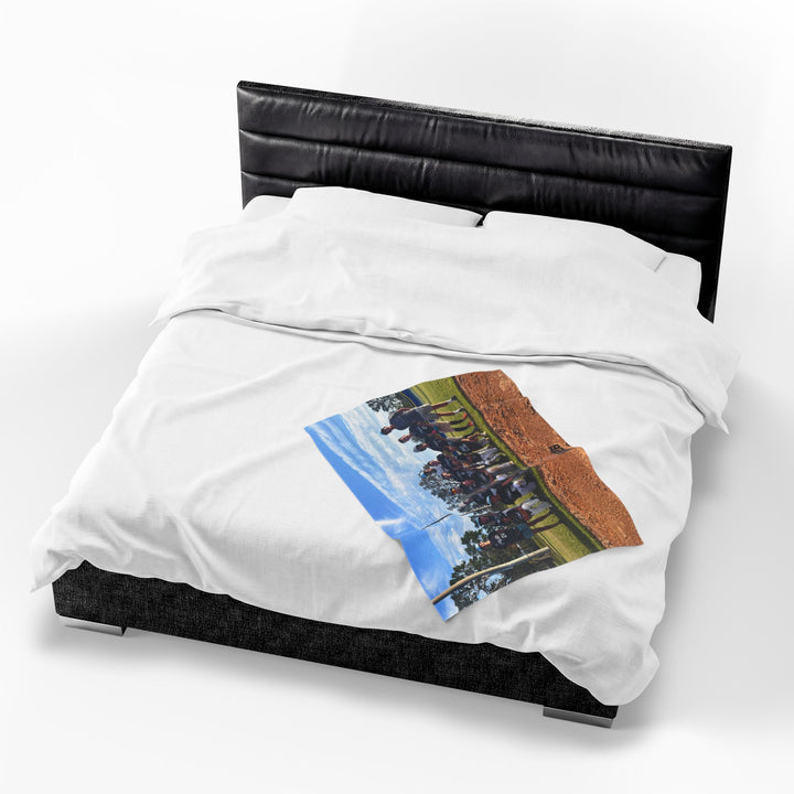 Team Photo Velveteen Plush Blanket