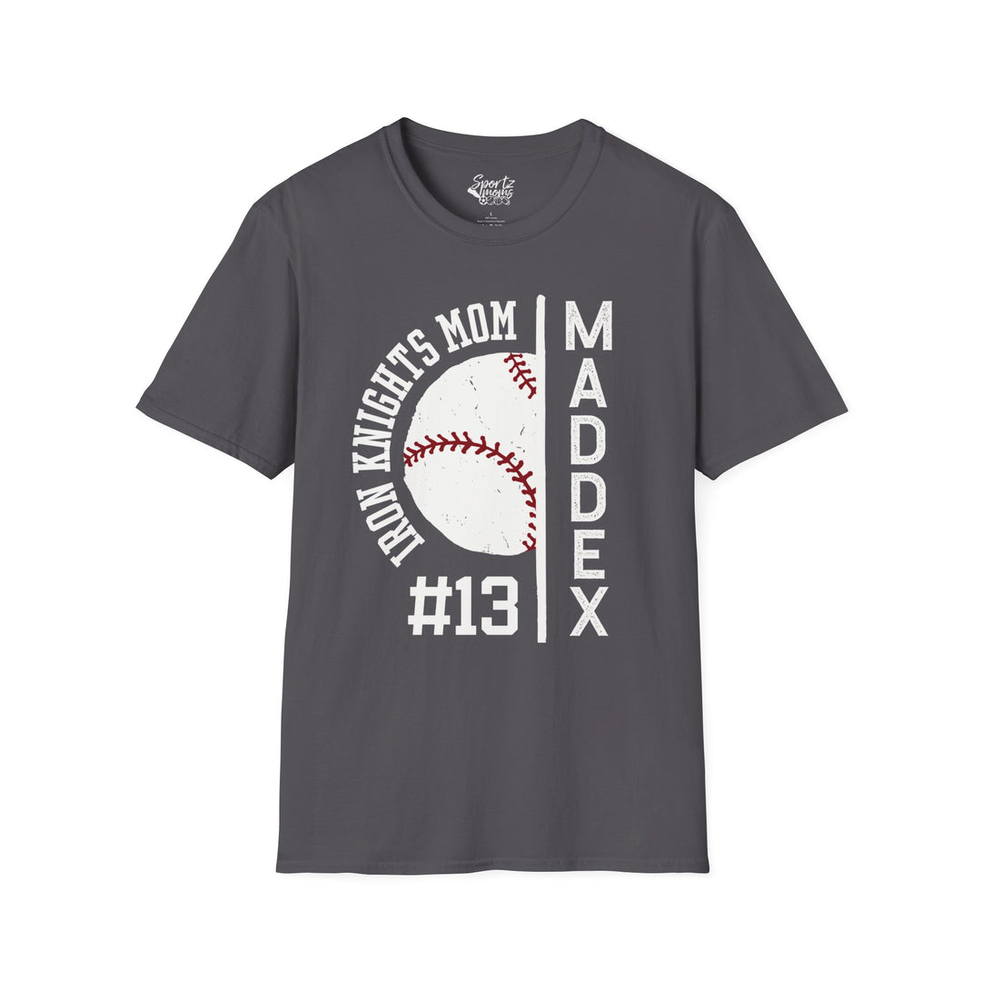 Iron Knights Adult Unisex T-Shirt - Mom Design w/Vertical Player Name