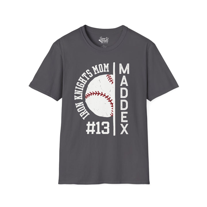 Iron Knights Adult Unisex T-Shirt - Mom Design w/Vertical Player Name