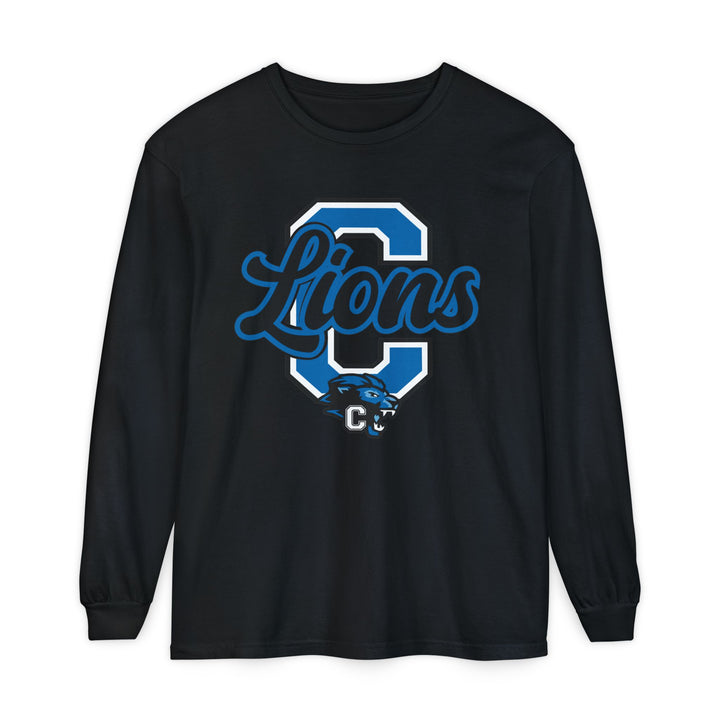Canton Lions Football &amp; Cheer Unisex Adult Premium Long Sleeve - Big C Design