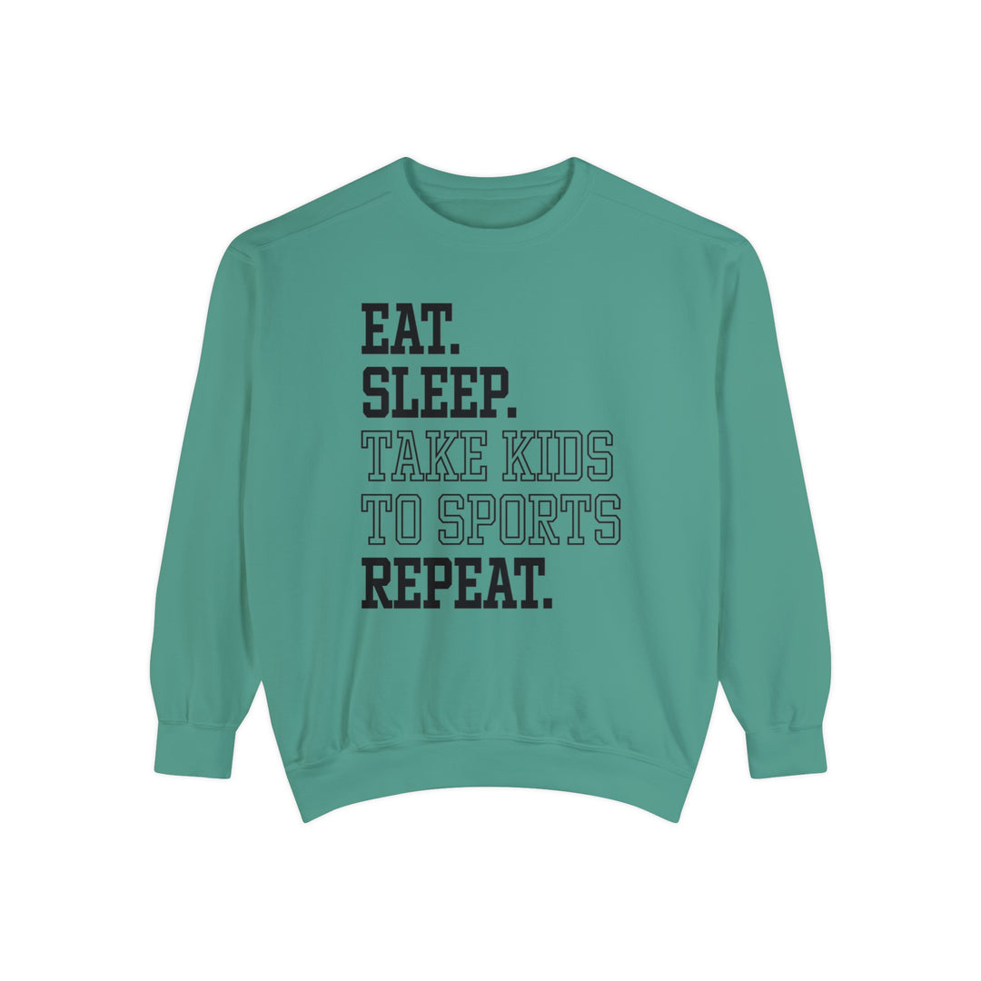 Eat Sleep Take Kids To Sports Repeat Unisex Adult Premium Crewneck Sweatshirt