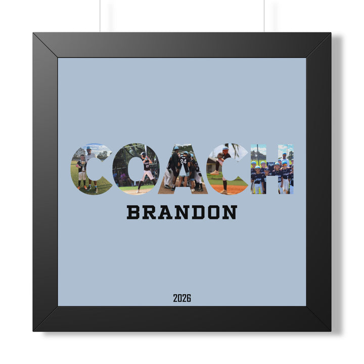 Coach Photo Letter Custom Framed Art