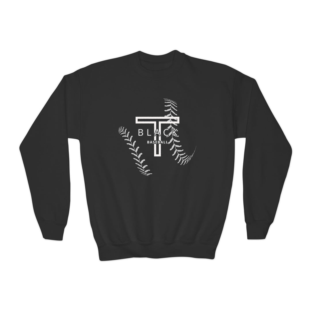T-Black Dugout Unisex Youth Crewneck Sweatshirt - Front Design Only w/Optional Customization