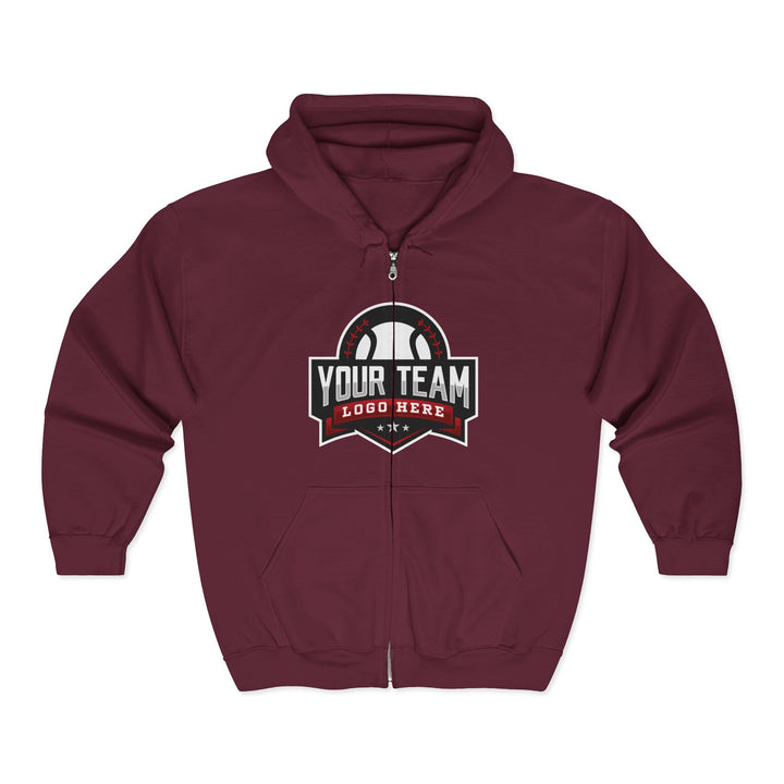 Unisex Adult Full Zip Hooded Sweatshirt - DTG
