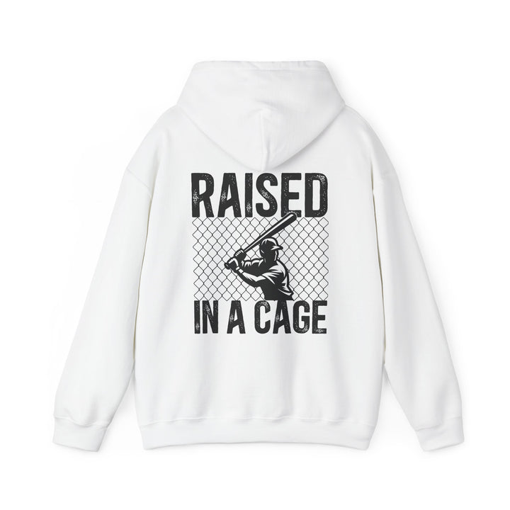 Raised in a Cage Baseball Unisex Adult Hooded Sweatshirt