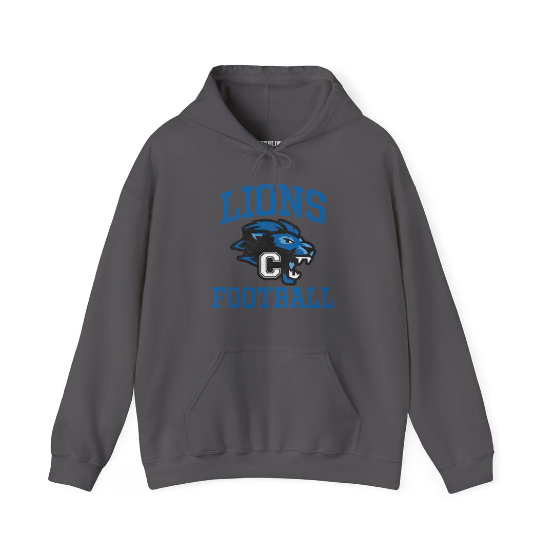 Canton Lions Football &amp; Cheer Unisex Adult Standard Hooded Sweatshirt - Lions Football Design