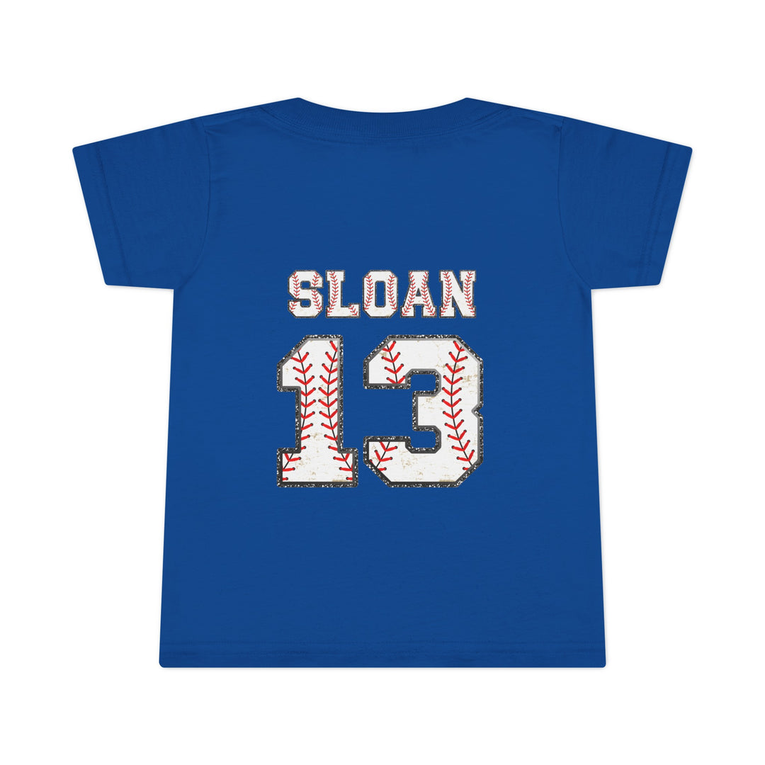 Iron Knights Toddler Unisex T-Shirt w/Flag Design &amp; Name and Number on Back