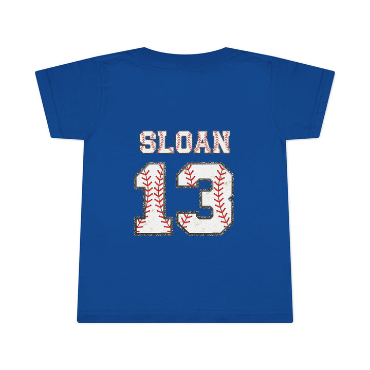 Iron Knights Toddler Unisex T-Shirt w/Flag Design &amp; Name and Number on Back