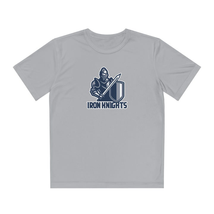 Iron Knights Youth Short Sleeve Competitor Moisture Wicking Tee w/Knight Design and Name &amp; Number on back