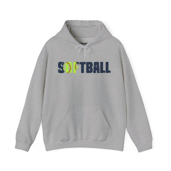 Softball Unisex Adult Hooded Sweatshirt