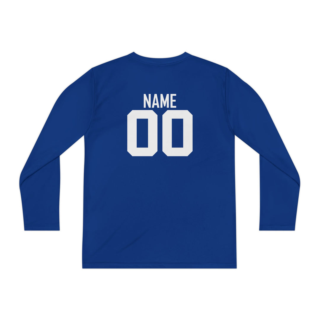 Canton Lions Football &amp; Cheer Unisex Youth Long Sleeve Moisture Wicking Shirt