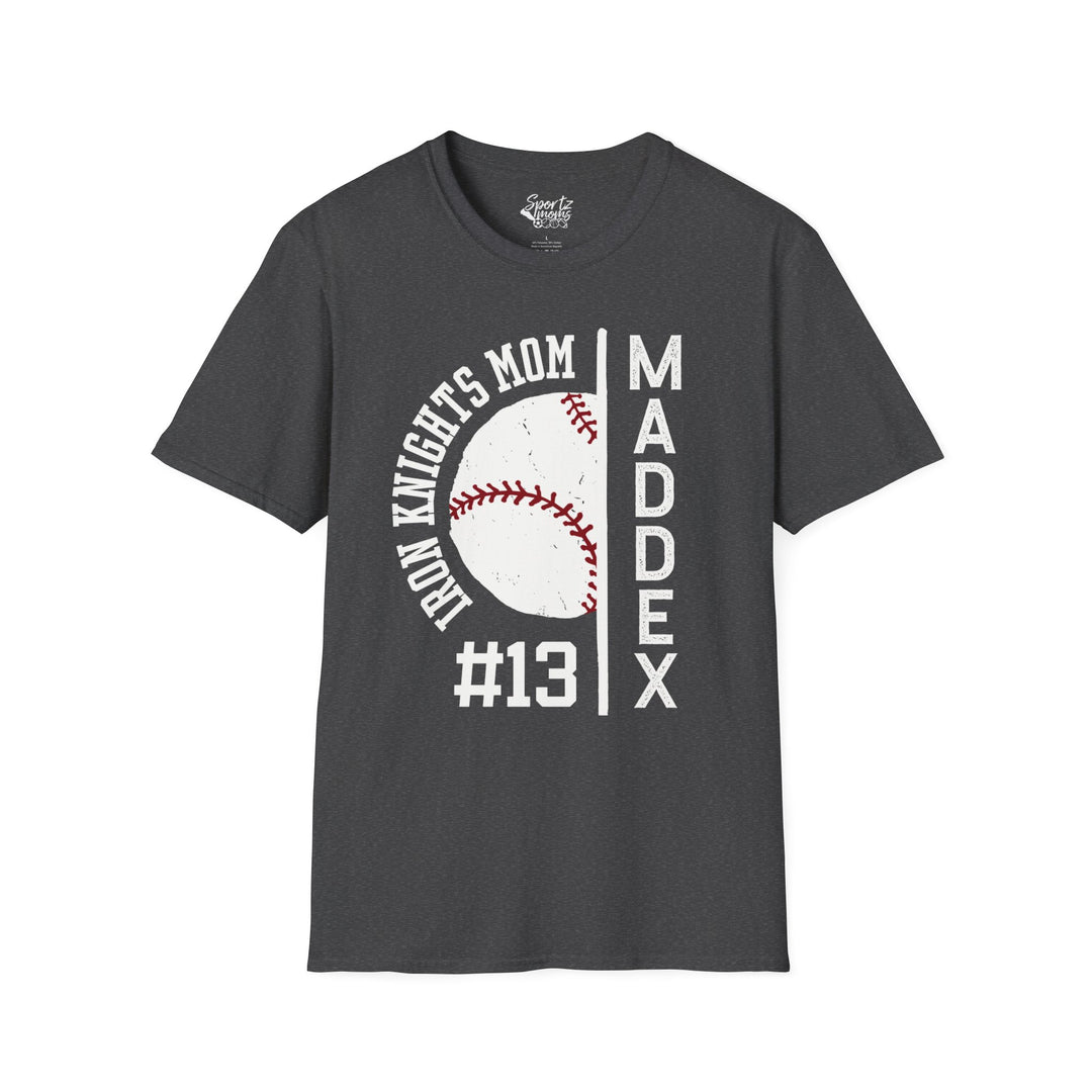 Iron Knights Adult Unisex T-Shirt - Mom Design w/Vertical Player Name