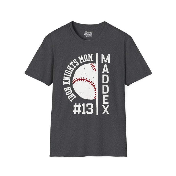 Iron Knights Adult Unisex T-Shirt - Mom Design w/Vertical Player Name