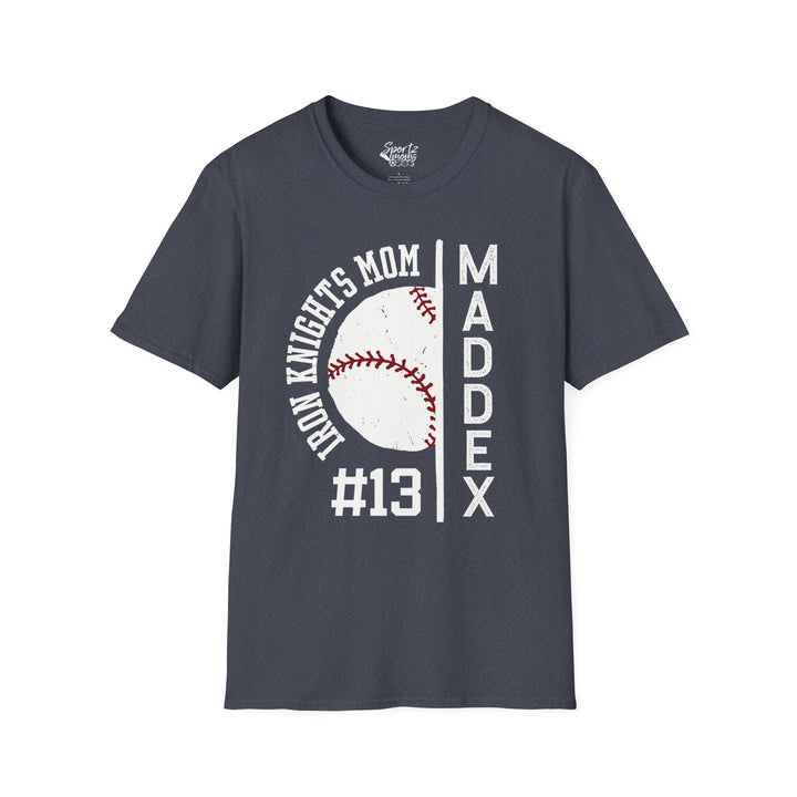 Iron Knights Adult Unisex T-Shirt - Mom Design w/Vertical Player Name