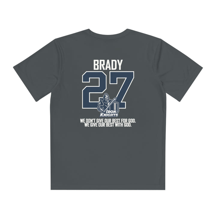 Iron Knights Youth Short Sleeve Competitor Moisture Wicking Tee w/Flag Logo and Name &amp; Number on back