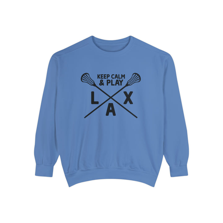 Keep Calm Lacrosse Adult Unisex Premium Crewneck Sweatshirt