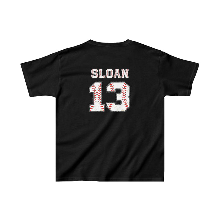 Iron Knights Youth Unisex T-Shirt w/Flag Design &amp; Name and Number on Back