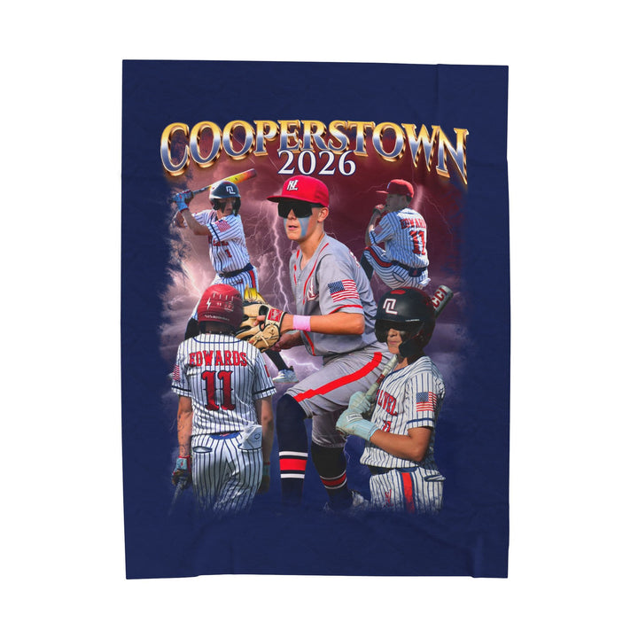 Cooperstown Photo Velveteen Plush Blanket