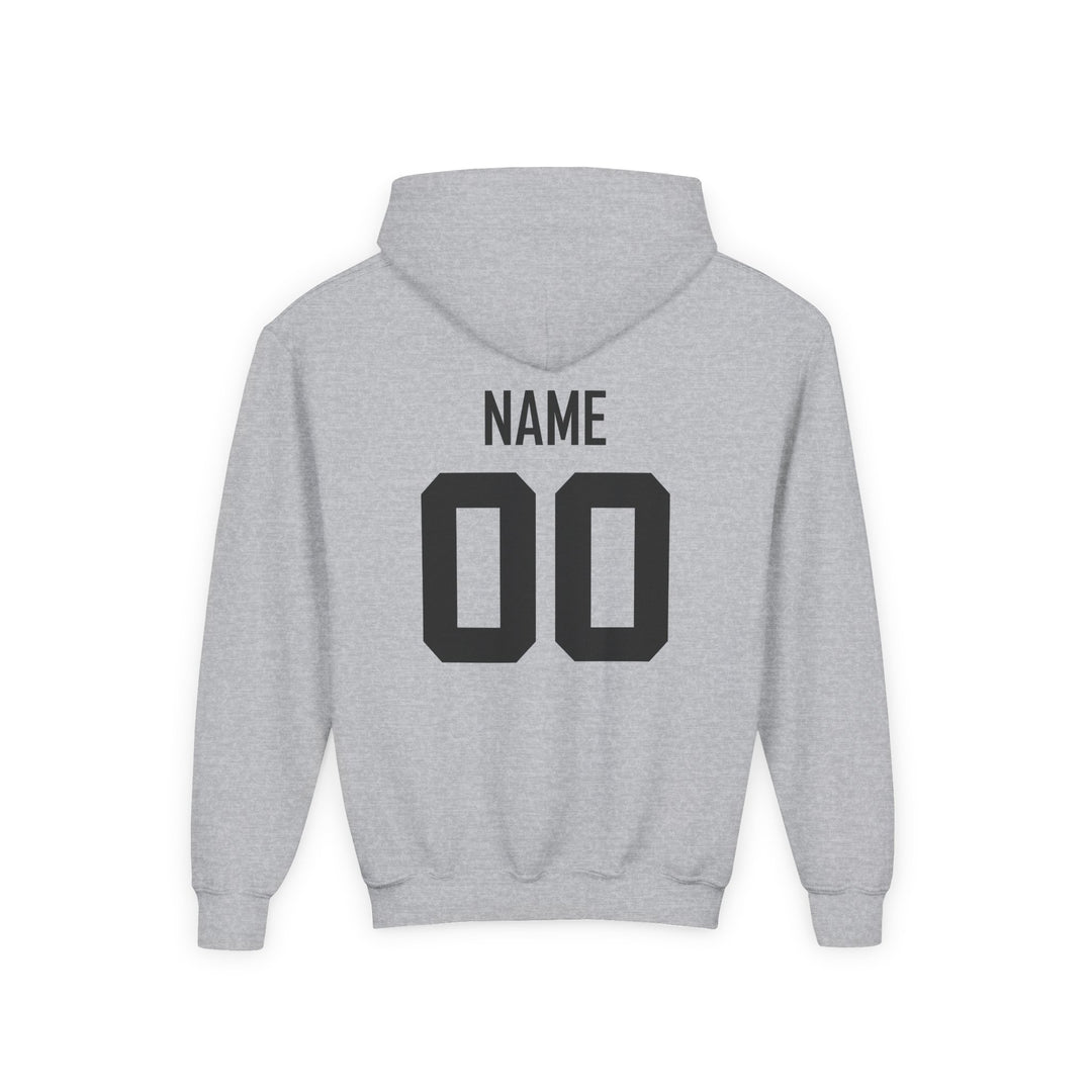 T-Black Dugout Unisex Youth Hooded Sweatshirt - Front Design Only w/Optional Customization