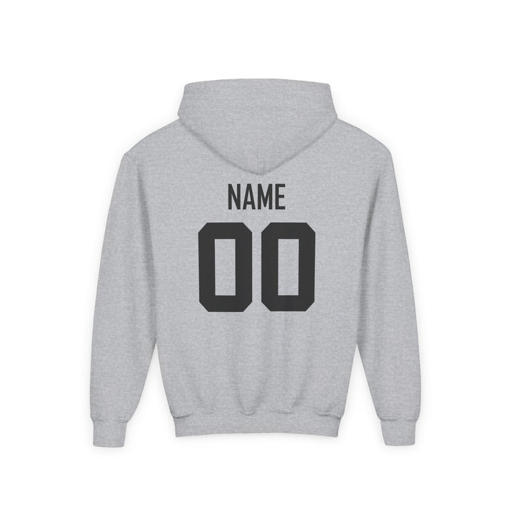 T-Black Dugout Unisex Youth Hooded Sweatshirt - Front Design Only w/Optional Customization