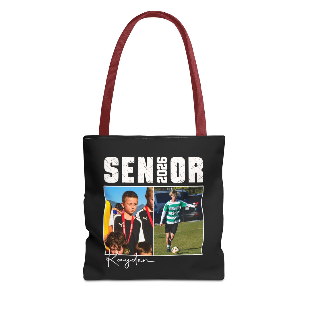 Senior Then vs Now Photo &amp; Name Tote Bag