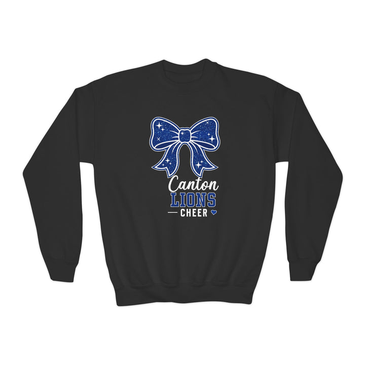 Canton Lions Youth Football &amp; Cheer Unisex Youth Crewneck Sweatshirt - Cheer Design
