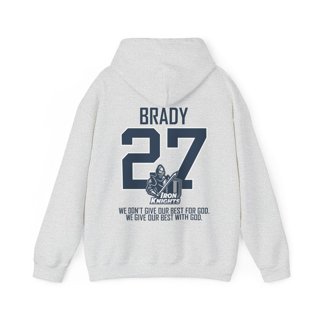 Iron Knights Adult Unisex Hooded Sweatshirt w/Knight Design, Name &amp; Number on back