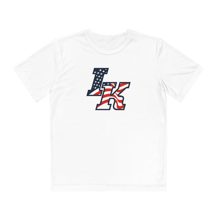 Iron Knights Youth Short Sleeve Competitor Moisture Wicking Tee w/Flag Logo and Name &amp; Number on back