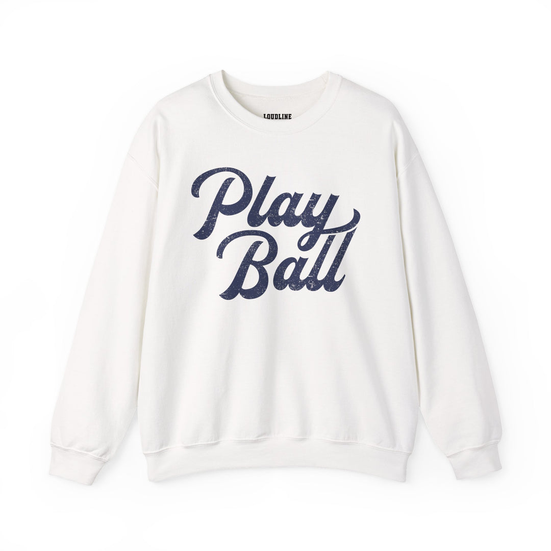 Play Ball Baseball Unisex Adult Crewneck Sweatshirt