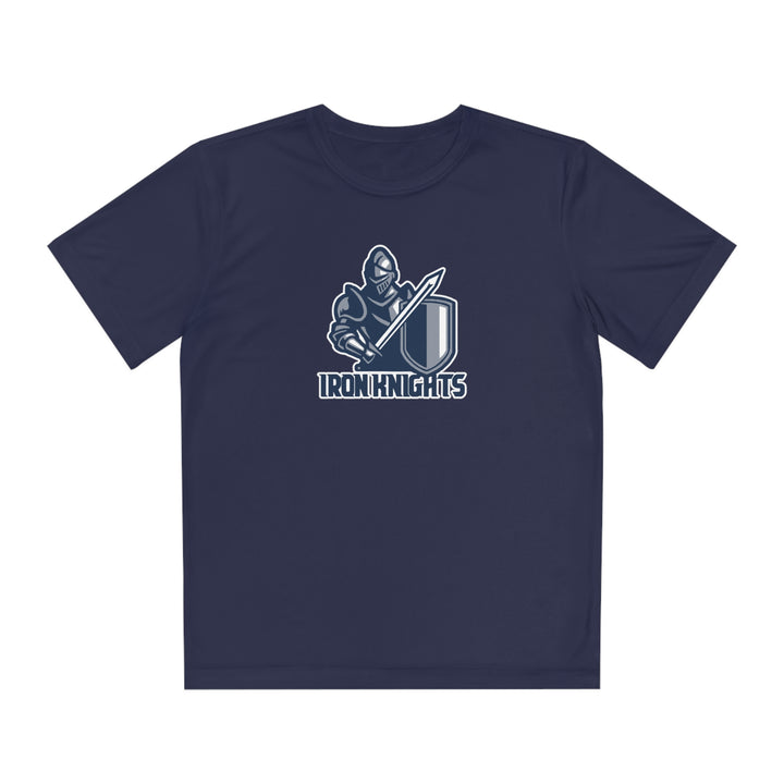 Iron Knights Youth Short Sleeve Competitor Moisture Wicking Tee w/Knight Logo Only