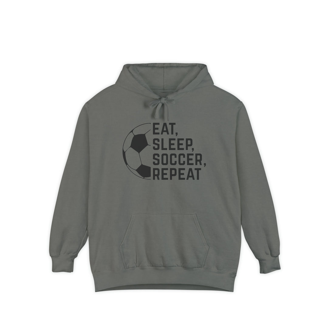 Eat Sleep Soccer Repeat Unisex Adult Premium Hooded Sweatshirt