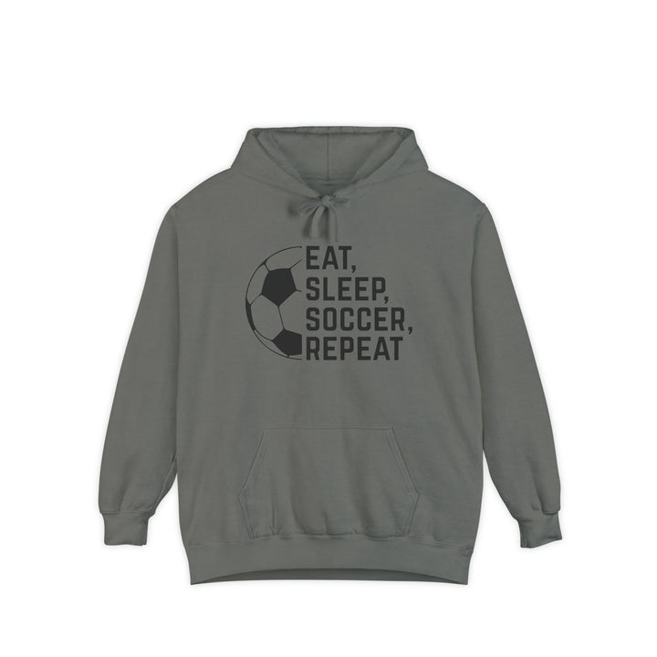 Eat Sleep Soccer Repeat Unisex Adult Premium Hooded Sweatshirt