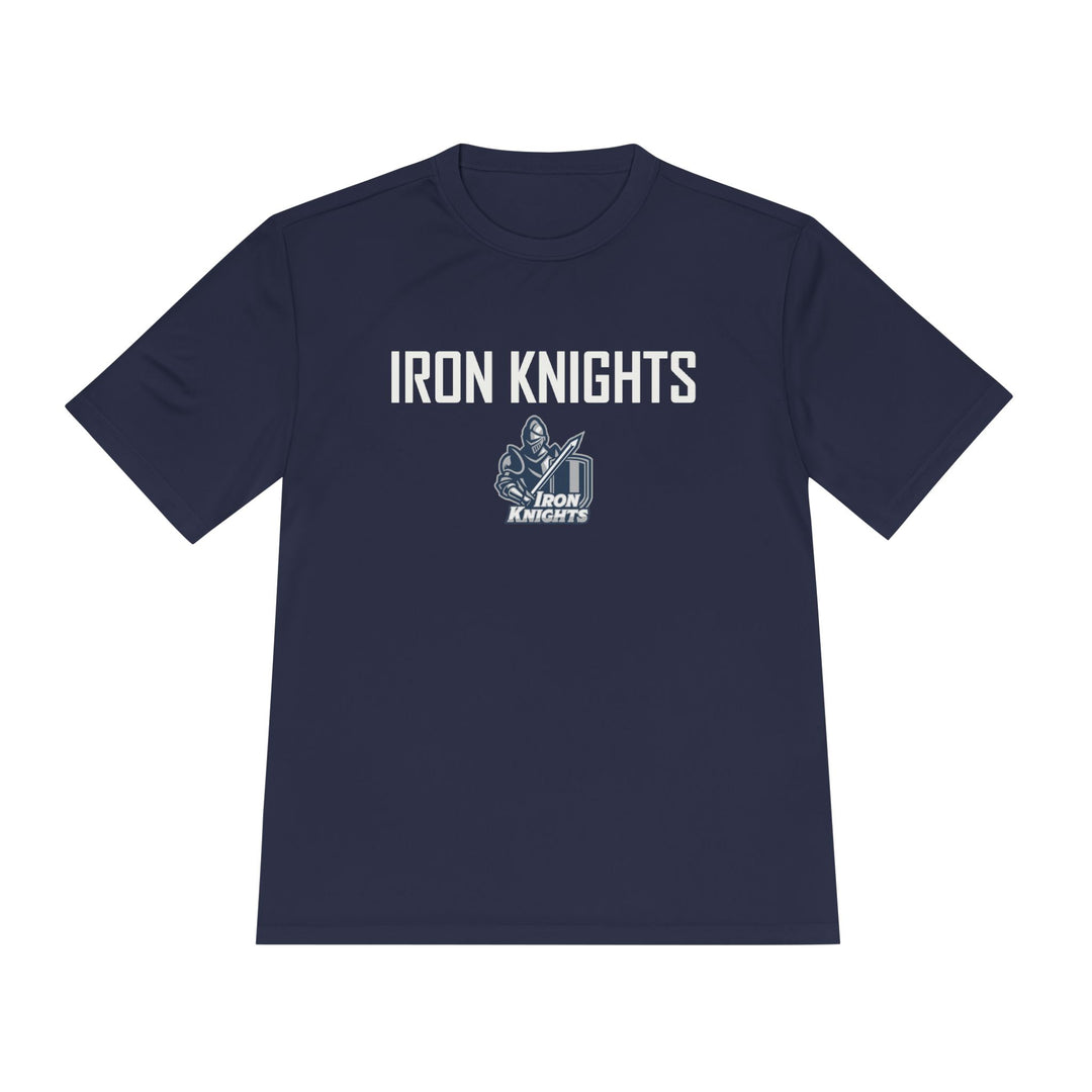 Iron Knights Adult Unisex Moisture Wicking T-Shirt - w/Knight Logo, Name &amp; Number on back