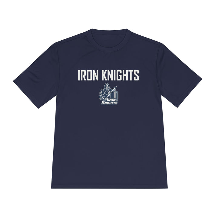 Iron Knights Adult Unisex Moisture Wicking T-Shirt - w/Knight Logo, Name &amp; Number on back