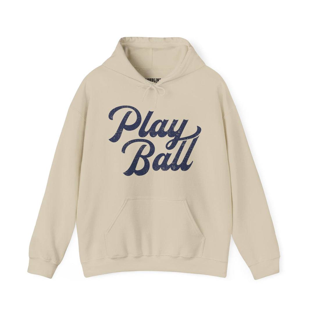 Play Ball Baseball Unisex Adult Hooded Sweatshirt