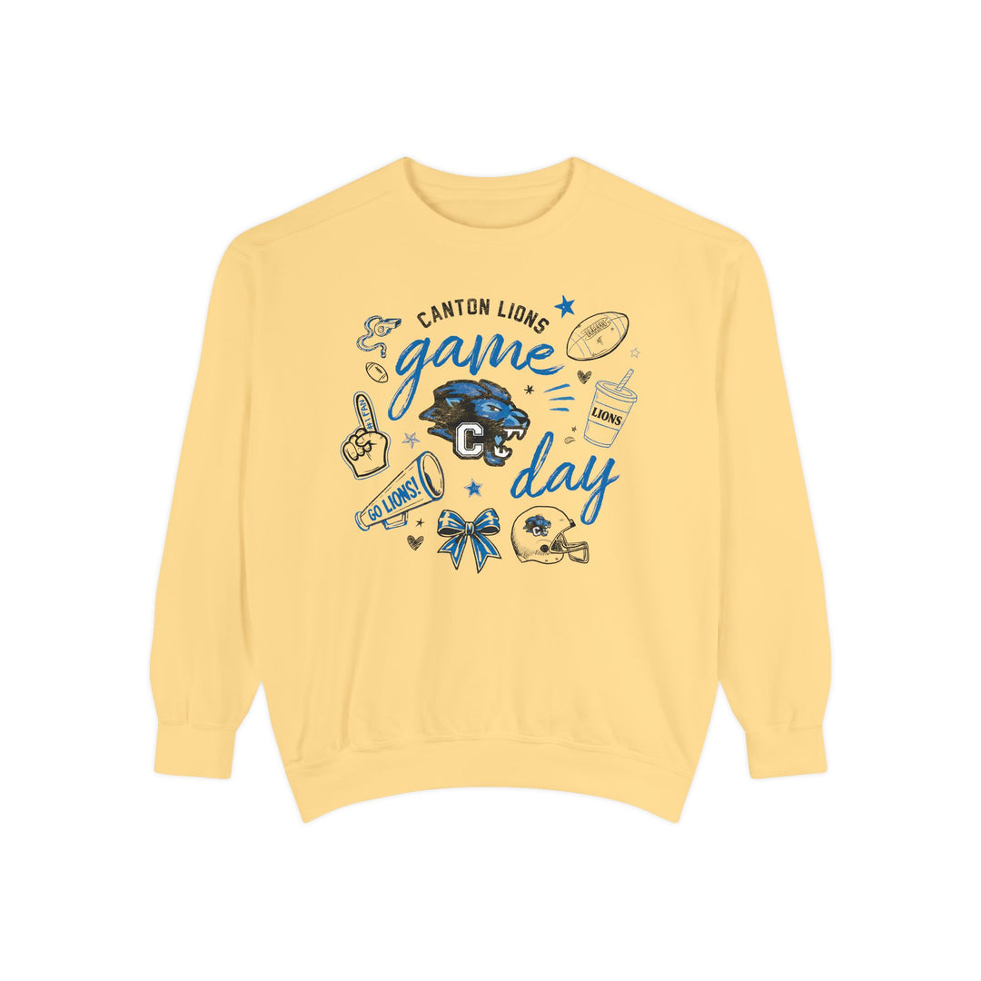 Canton Lions Football &amp; Cheer Unisex Adult Premium Crewneck Sweatshirt - Game Day Design