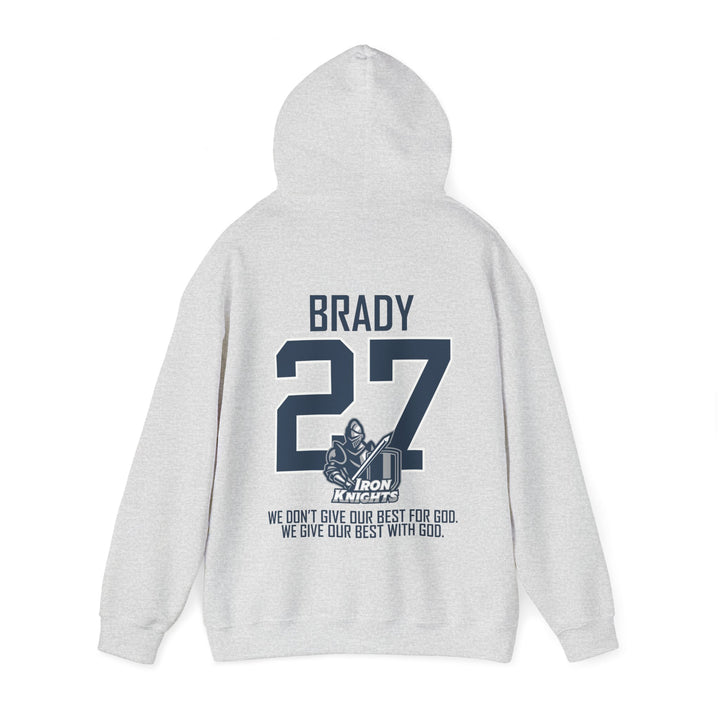 Iron Knights Adult Unisex Hooded Sweatshirt w/Knight Design, Name &amp; Number on back