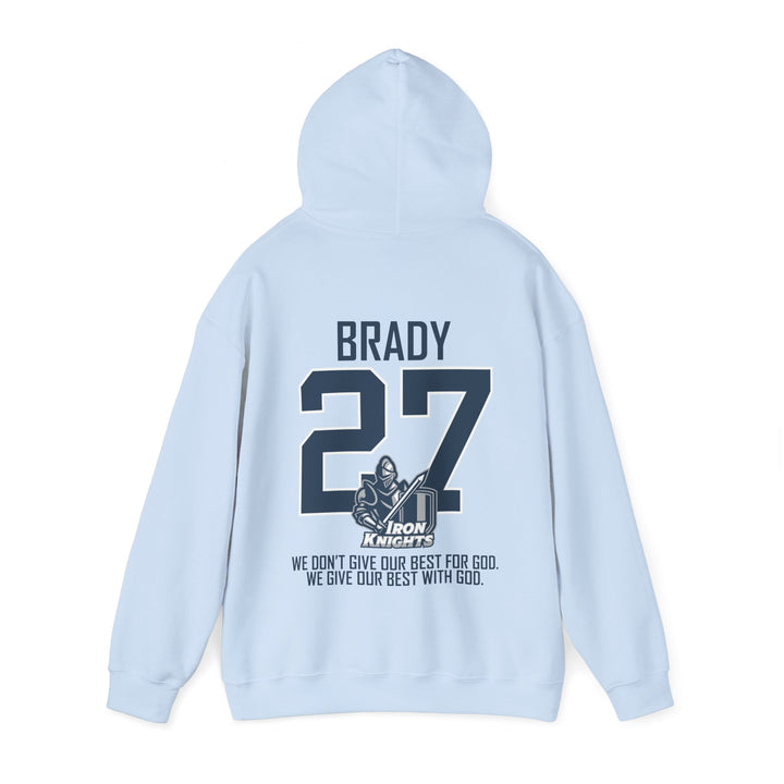 Iron Knights Adult Unisex Hooded Sweatshirt w/Knight Design, Name &amp; Number on back