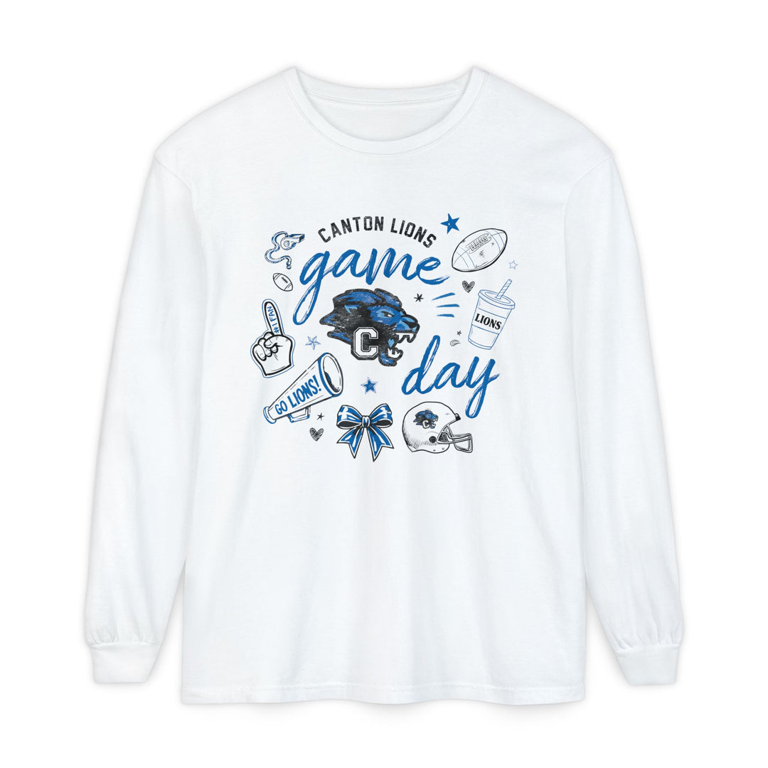 Canton Lions Football &amp; Cheer Unisex Adult Premium Long Sleeve - Game Day Design