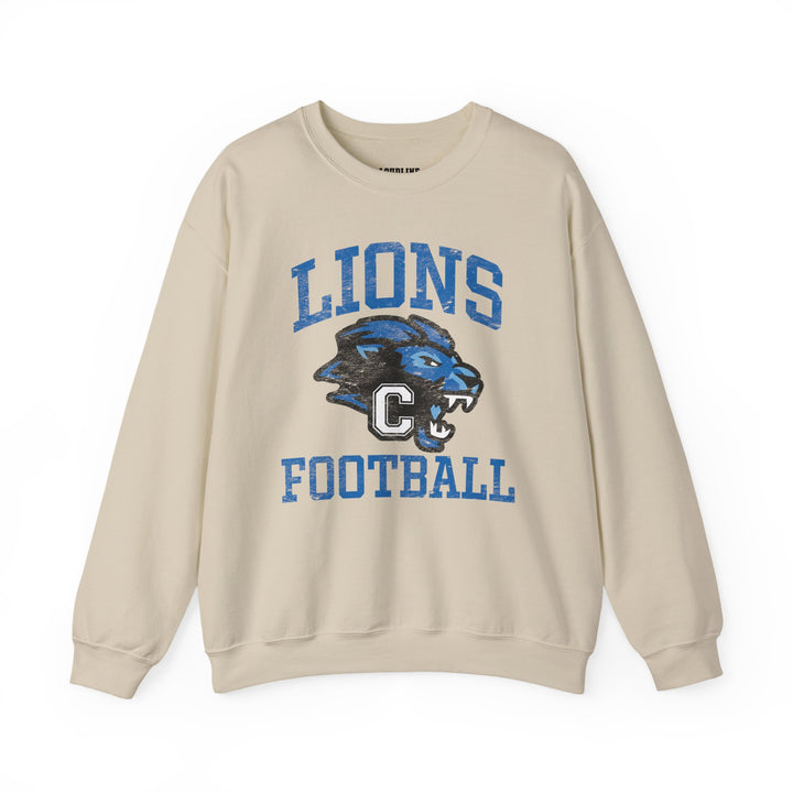 Canton Lions Football &amp; Cheer Unisex Adult Standard Crewneck Sweatshirt - Lions Football Design
