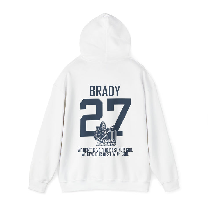 Iron Knights Adult Unisex Hooded Sweatshirt w/Knight Design, Name &amp; Number on back